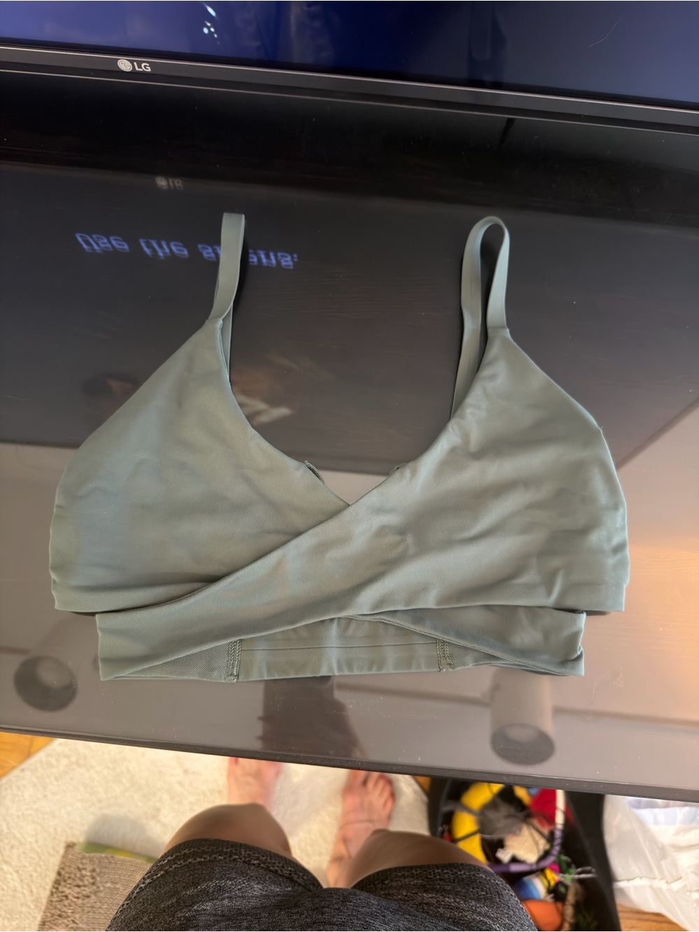 lululemon athletica Sage Green Wrap sports bra